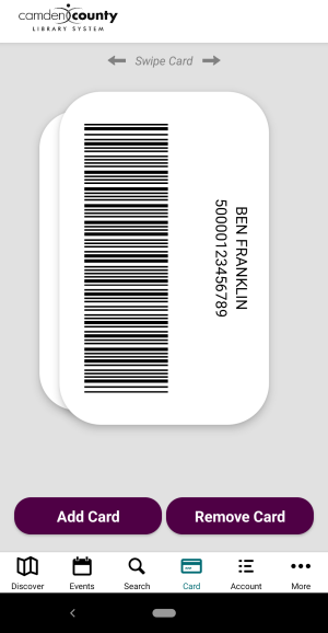 Ben Franklin Library Card