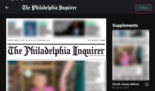 Follow the Philadelphia Inquirer