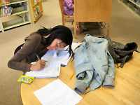 Girl Doing Homework