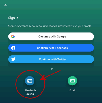 Select the "Libraries or Groups" button.