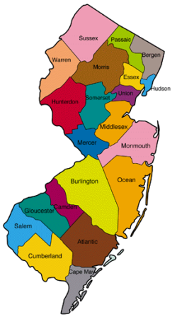 Map of New Jersey