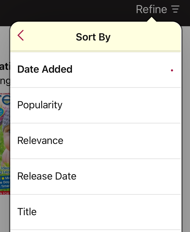 Refine search