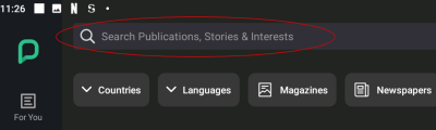 Search for Publications, Stories & Interests